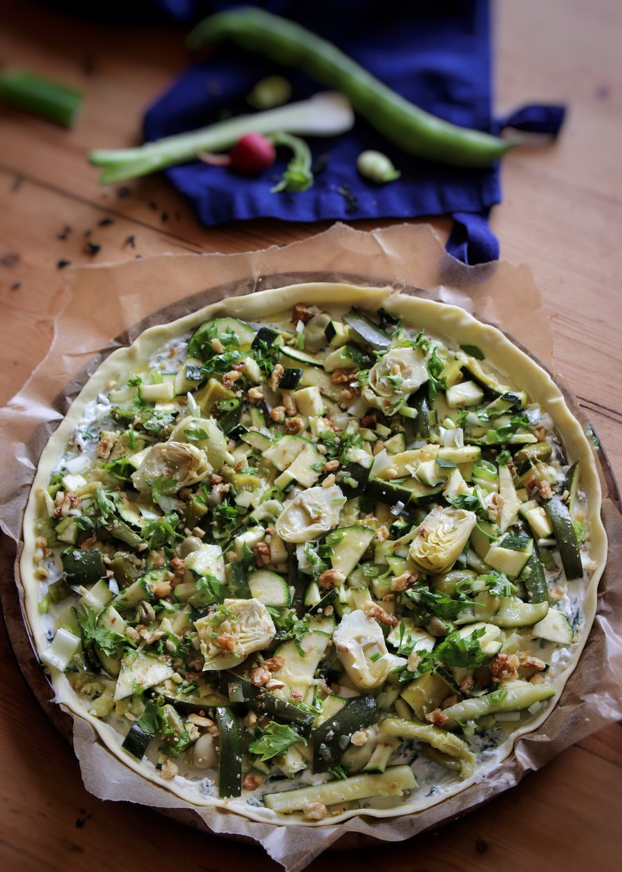 Tarte printanière aux légumes