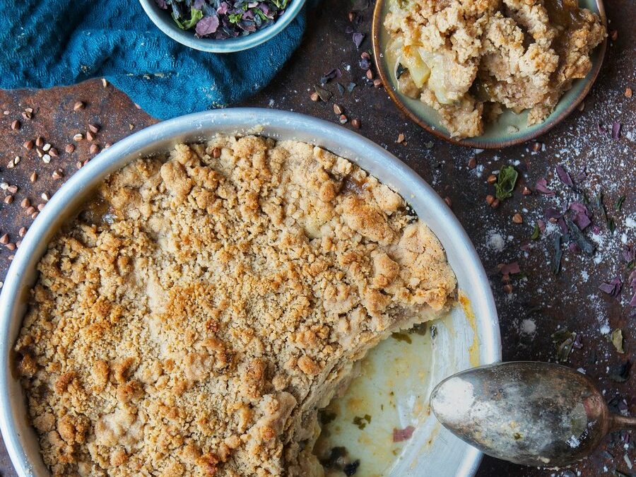 Recette : Crumble salé topinambour, céleri & Aromer