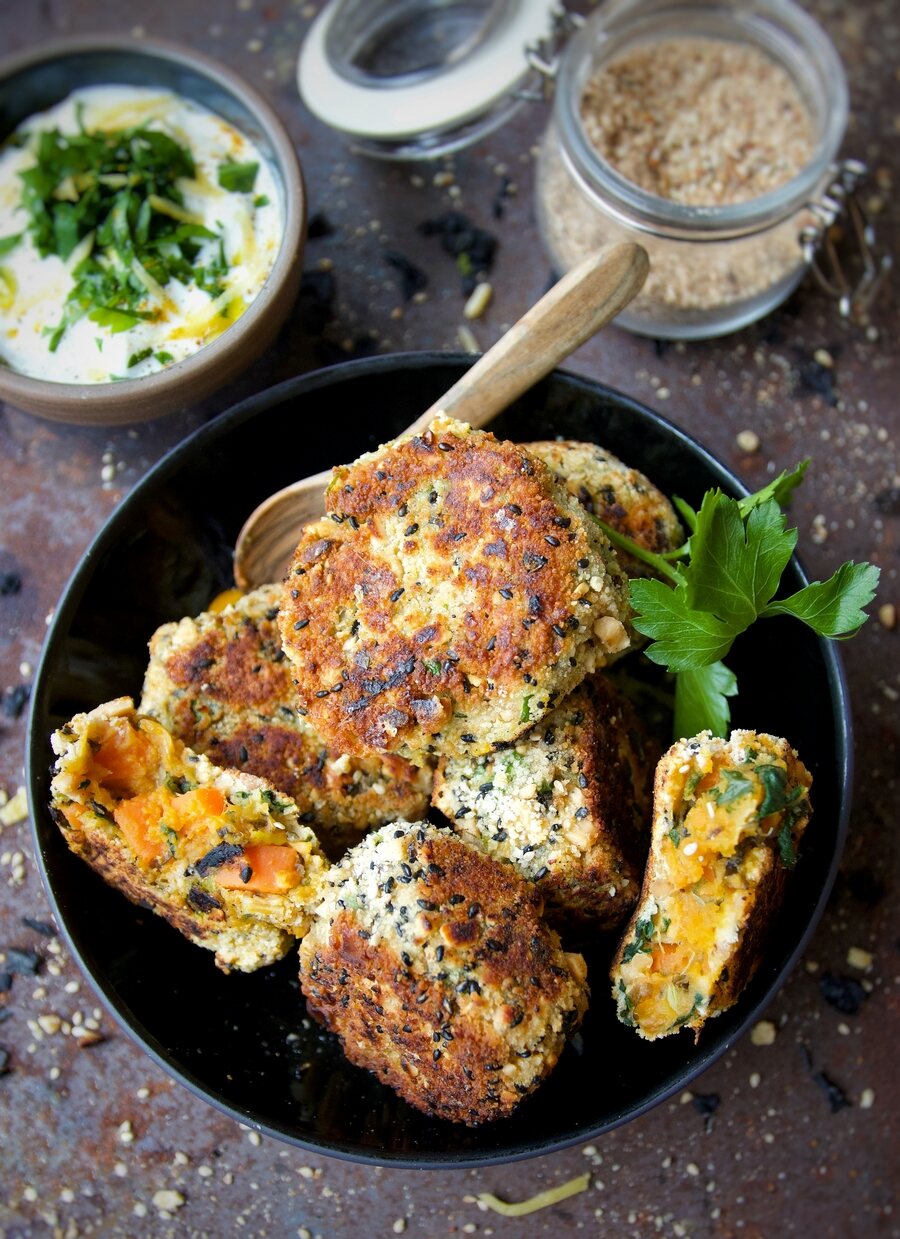 Croquettes aux légumes avec algue dulse